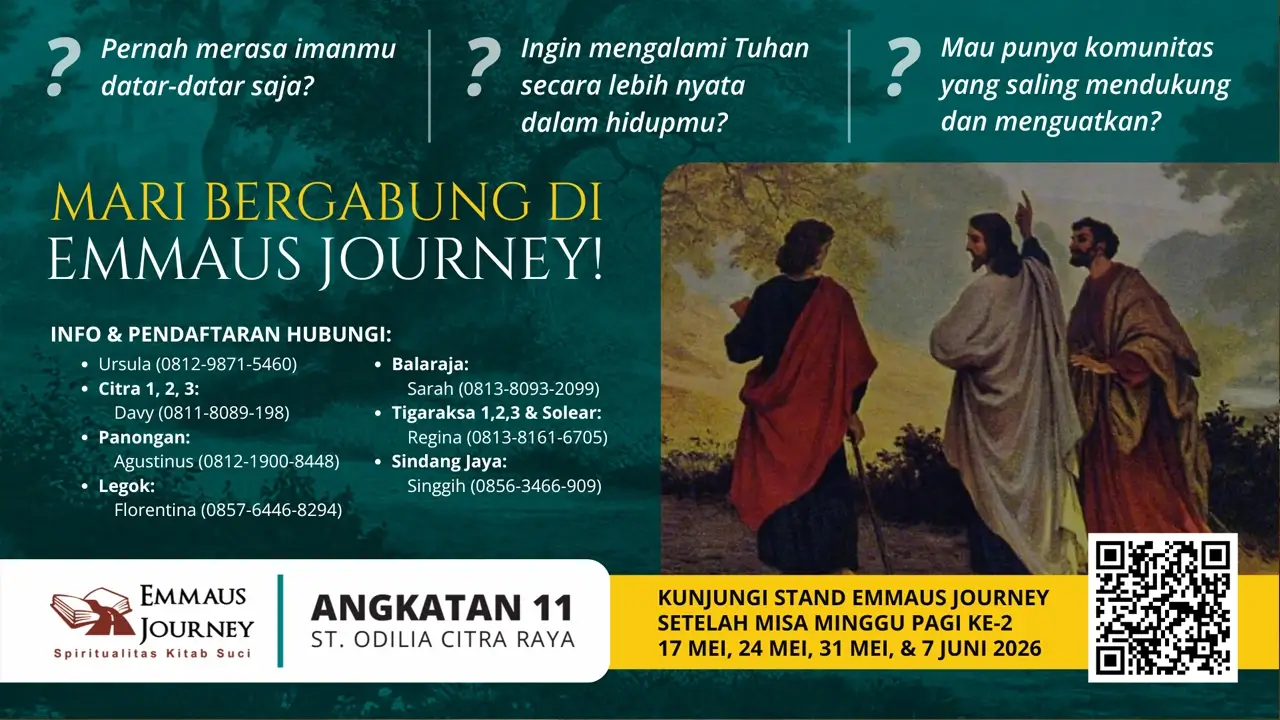 Pendaftaran Emmaus Journey Angkatan 11 Sudah Dibuka