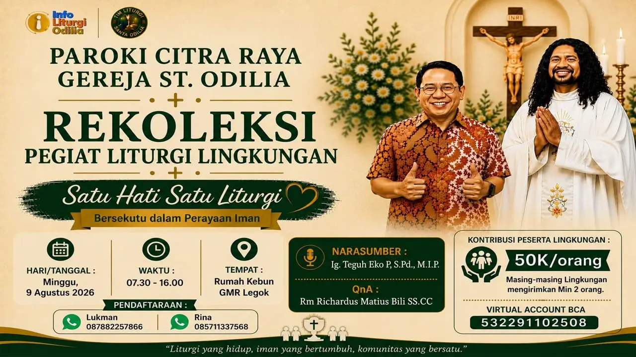 Rekoleksi Pegiat Liturgi Lingkungan – 9 Agustus 2026
