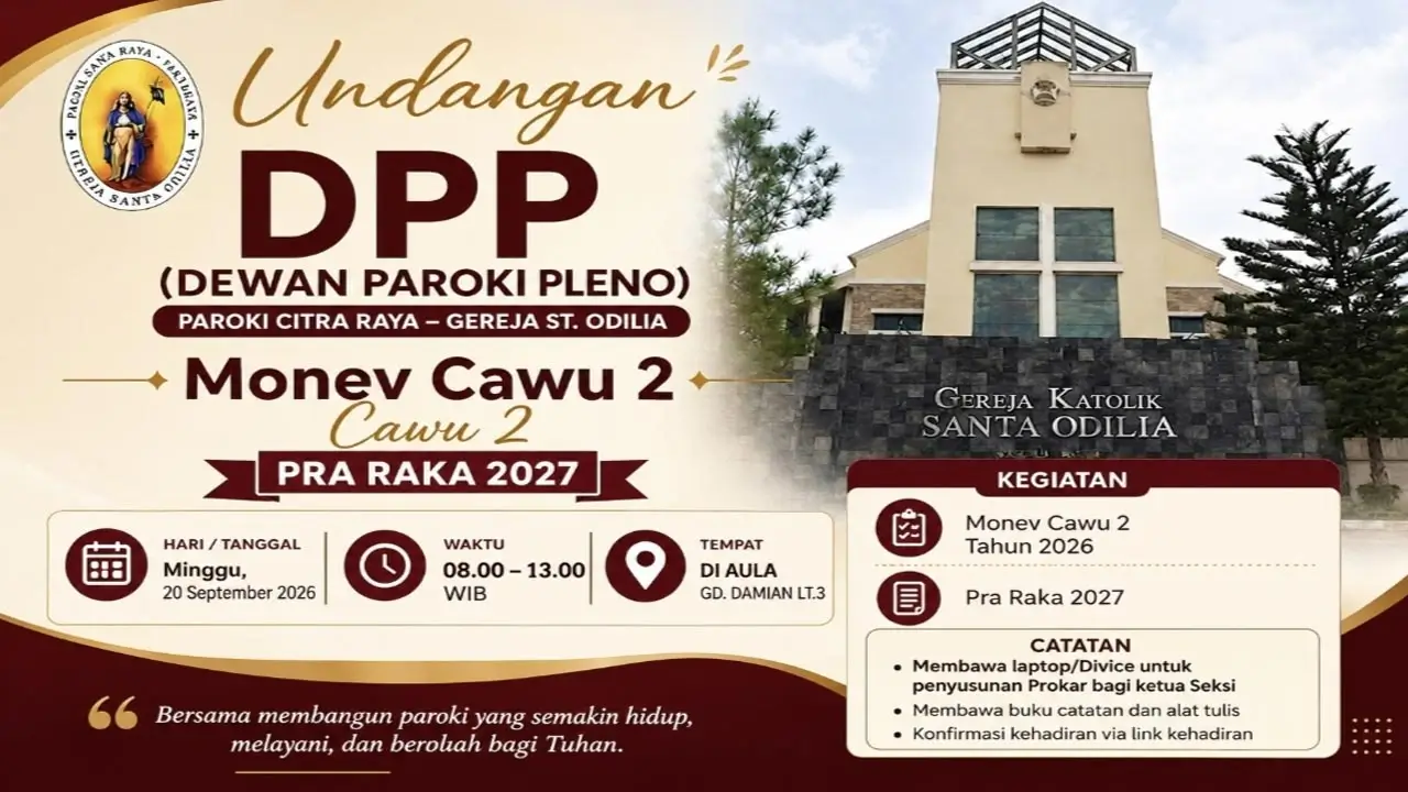 Undangan Monev Cawu 2 2026 dan Pra Raka 2027